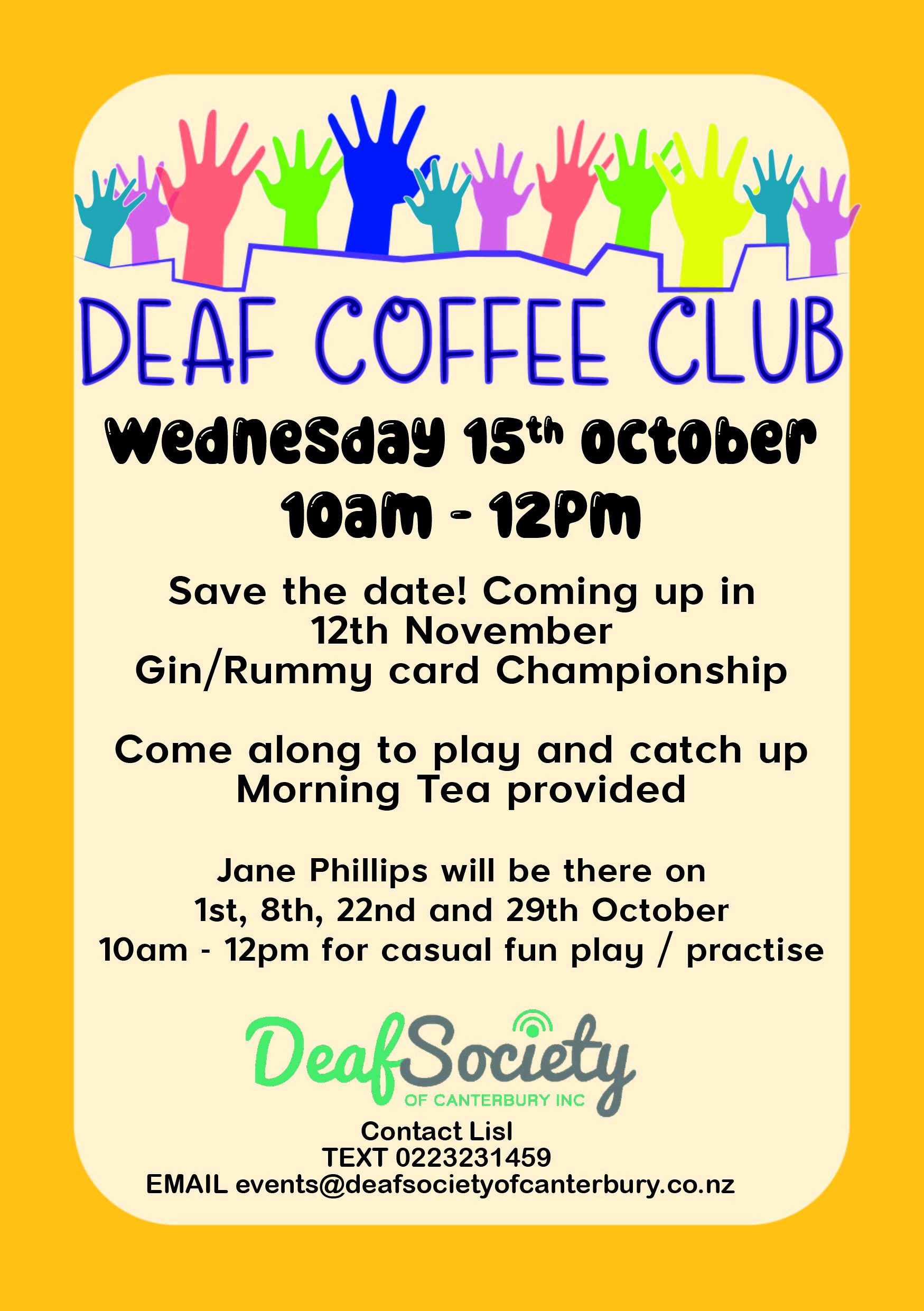 Deaf Community club Oct 01