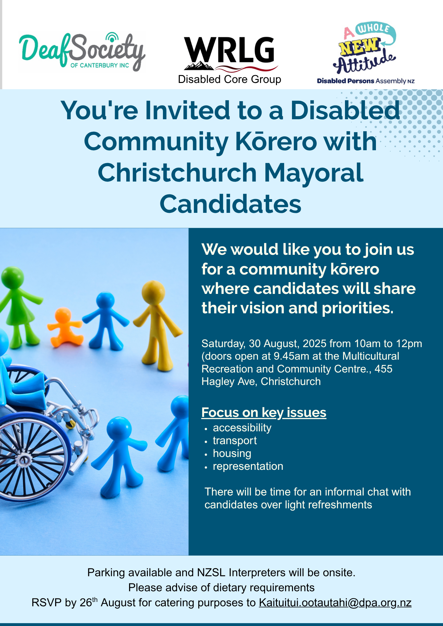 Flyer Christchurch Mayoral Candidate Forum 1
