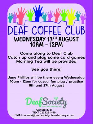 Deaf Community club August 01