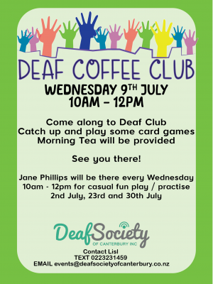 Deaf Community club july