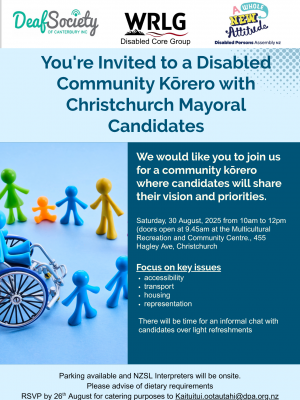 Flyer Christchurch Mayoral Candidate Forum 1
